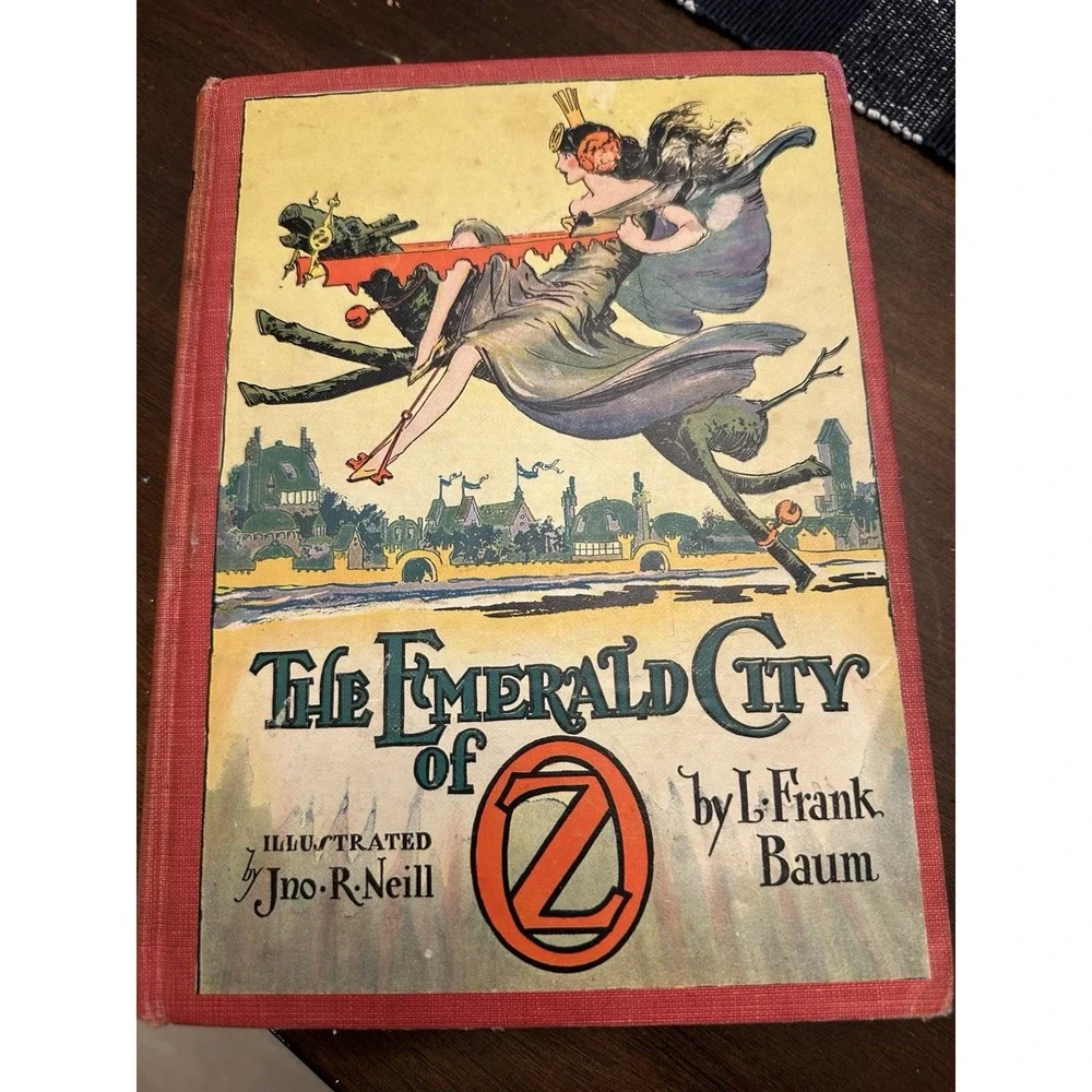 1910 The Emerald City Of Oz L. Frank Baum - Reilly & Lee Antique Hardcover Book
